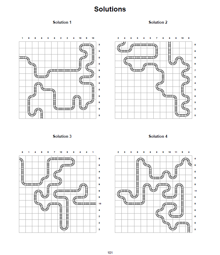 Example Logic Rails solution showing the completed track route
